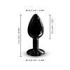 Металлическая анальная пробка Dorcel - Diamond Plug BLACK S