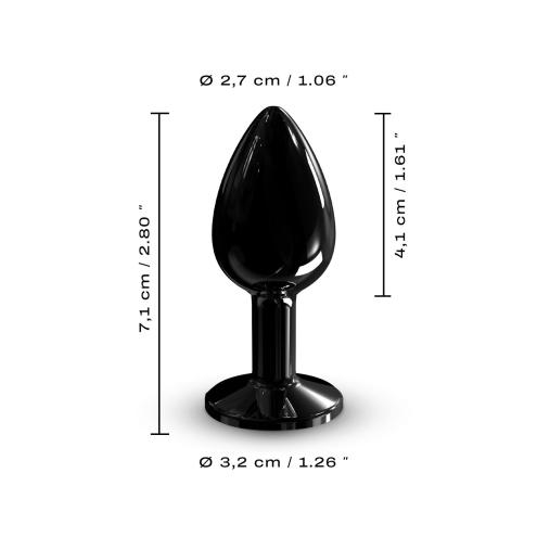 Металлическая анальная пробка Dorcel - Diamond Plug BLACK S