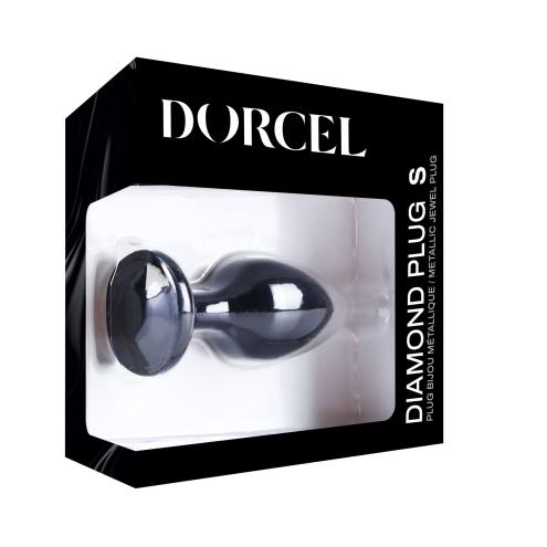 Металлическая анальная пробка Dorcel - Diamond Plug BLACK S