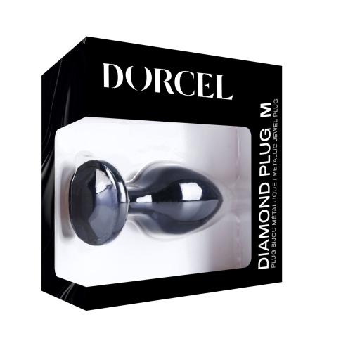 Металлическая анальная пробка Dorcel - Diamond Plug BLACK M