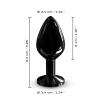 Металлическая анальная пробка Dorcel - Diamond Plug BLACK M