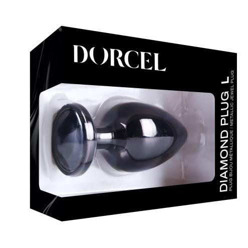 Металлическая анальная пробка Dorcel - Diamond Plug BLACK L