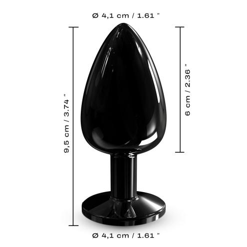 Металлическая анальная пробка Dorcel - Diamond Plug BLACK L