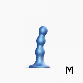 Насадка для страпона Strap-On-Me Dildo Plug Balls Blue Metallic M - 1