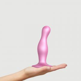 Насадка для страпону Strap-On-Me Dildo Plug Curvy Rose Dragee Metallic M - 1
