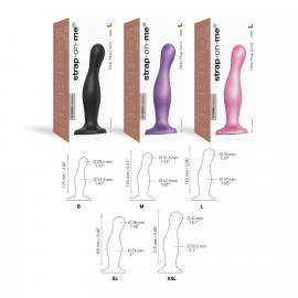 Насадка для страпону Strap-On-Me Dildo Plug Curvy Rose Dragee Metallic M - 2