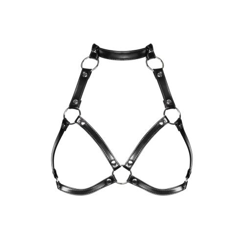 Портупея на грудь Obsessive A740 harness black O/S, искусственная кожа