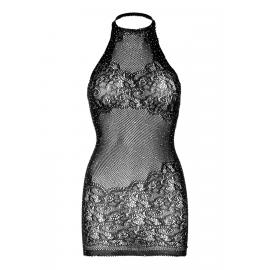 Сукня-сітка зі стразами Leg Avenue Rhinestone halter mini dress Black - 2