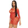 Сукня-сітка із сердечками Leg Avenue Heart net mini dress Red