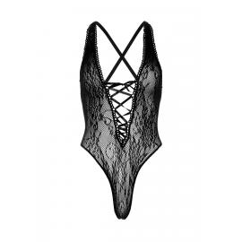 Кружевное боди Leg Avenue Floral lace thong teddy Black - 3