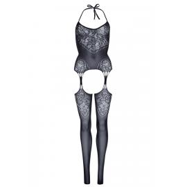 Еротичний бодістокінг Leg Avenue Jacquard net Black - 5