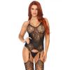 Эротический бодистокинг Leg Avenue Jacquard net Black