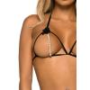 Leg Avenue Open cup bra and pearl panty OS Black