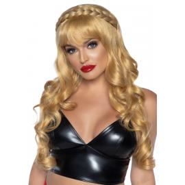 Кудрява перука з косою Leg Avenue Long curly bang wig with braid, натуральний блонд, 66 см