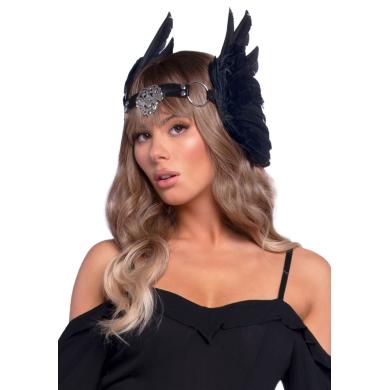 Повязка на голову Leg Avenue Feather headband Black