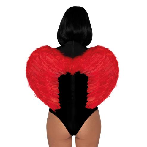 Leg Avenue Marabou feather devil wings Red