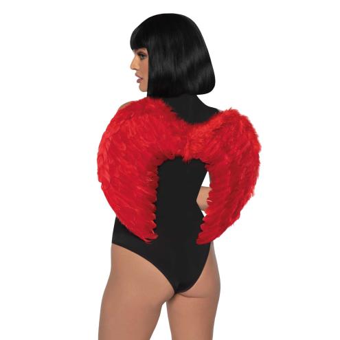 Leg Avenue Marabou feather devil wings Red