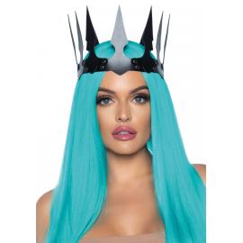 Корона из исскуственной кожи Leg Avenue Faux leather spiked crown Black