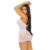 Платье-сетка со стразами Leg Avenue Rhinestone halter mini dress White