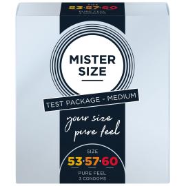 Набор презервативов Mister Size - pure feel - 53-57-60 (3 condoms), 3 размера, толщина 0,05 мм - 1