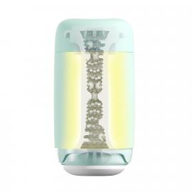 Мастурбатор TENGA PUFFY MINT GREEN, ультрамягкий материал, многоразовый, сквозной - 4