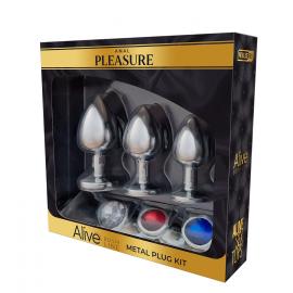 Набор металлических анальных пробок Alive Metal Plug Kit - 1