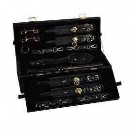 Розкішний набір для BDSM Zalo Bondage Play Kit, 10 аксесуарів у кейсі, шкіра, кристал Swarovski - 1