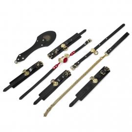 Розкішний набір для BDSM Zalo Bondage Play Kit, 10 аксесуарів у кейсі, шкіра, кристал Swarovski - 2