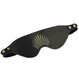 Роскошная маска на глаза Zalo Blindfolds Black, натуральная кожа - 3