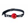 Кляп силиконовый Feral Feelings Silicon Ball Gag Black/Red, черный ремень, красный шарик