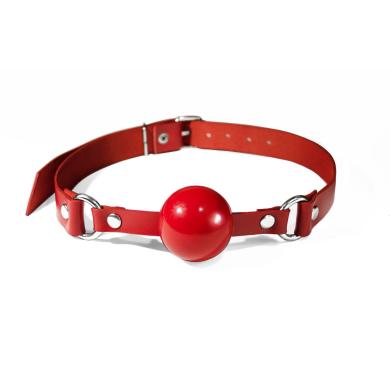 Кляп силіконовий Feral Feelings Silicon Ball Gag Red/Red, червоний ремінь, червона кулька 