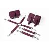 Набор для БДСМ 3 в 1 Feral Feelings BDSM Kit 3 Burgundy, burgundy, наручники, поножи, крестовина