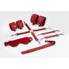 Набір Feral Feelings BDSM Kit 5 Red, наручники, поножі, хрестовина, маска, паддл