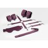 Набор Feral Feelings BDSM Kit 5 Burgundy, наручники, поножи, крестовина, маска, паддл