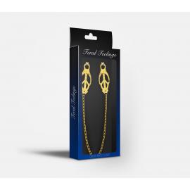 Зажимы для сосков с цепочкой Feral Feelings – Clover nipple clamps - 2