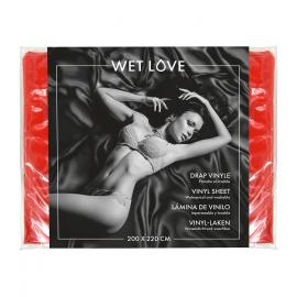 Простирадло з вінілу Fetish Tentation Black 220x200, червоне - 1