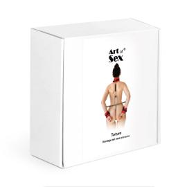 Распорка для шеи и рук Art of Sex Bondage Set - Torture - 3