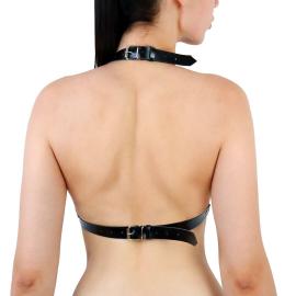 Портупея жіноча з шипами Art of Sex - Demia Leather harness, Чорна XS-M - 4