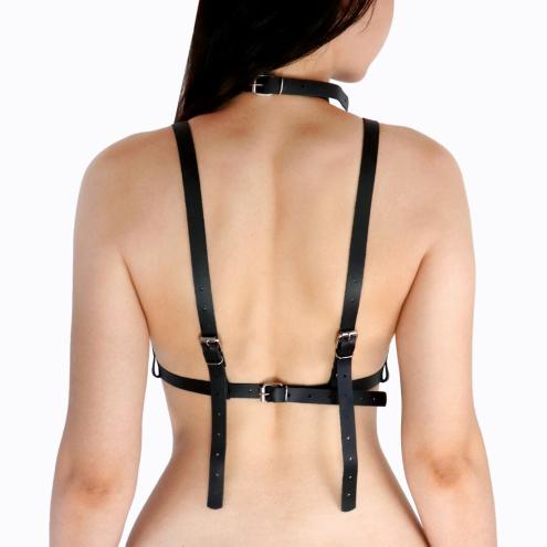 Портупея жіноча Art of Sex - Delaria Leather harness, Чорний XS-M