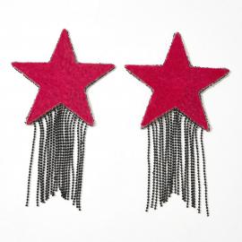 Пестис-зірки з бахромою JSY Nipple Sticker RT236112 Black, стікери - 2