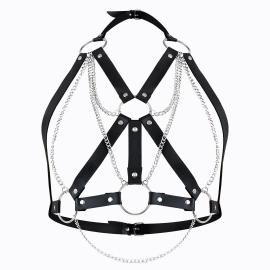 Портупея жіноча Art of Sex - Aiden Leather harness, Чорна XS-M - 5