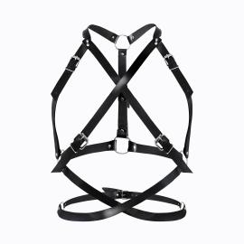 Портупея жіноча Art of Sex - Agnessa Leather harness, Чорний XS-M - 2
