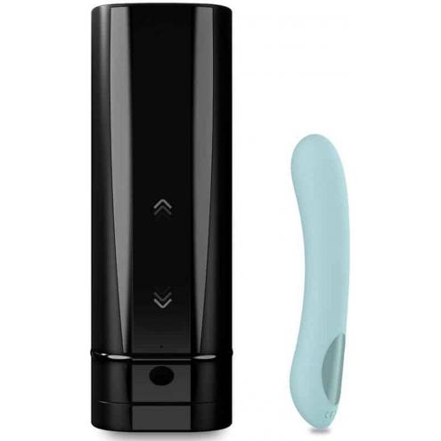 Інтерактивний набір мастурбатор + стимулятор точки G Kiiroo Onyx+ та Pearl 2+ Couple Set Turquoise