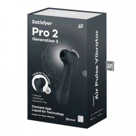 Вакуумный клиторальный стимулятор Satisfyer Pro 2 Generation 3 Connect App Dark Grey - 6