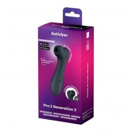 Вакуумний кліторальний стимулятор Satisfyer Pro 2 Generation 3 with Liquid Air Connect App Dark Grey - 2