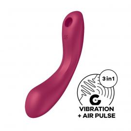 Вакуумный стимулятор с вибрацией Satisfyer Curvy Trinity 1 Red - 1