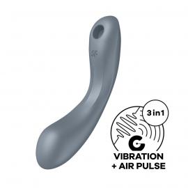 Вакуумний стимулятор із вібрацією Satisfyer Curvy Trinity 1 Bluegrey - 1