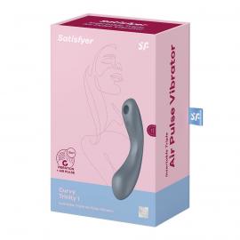 Вакуумний стимулятор із вібрацією Satisfyer Curvy Trinity 1 Bluegrey - 5