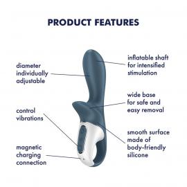 Анальний вібратор надувний Satisfyer Air Pump Booty 2 - 5