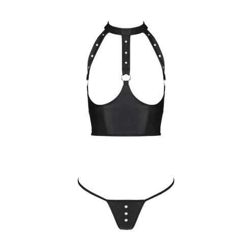 GENEVIA SET WITH OPEN BRA black S/M - Passion